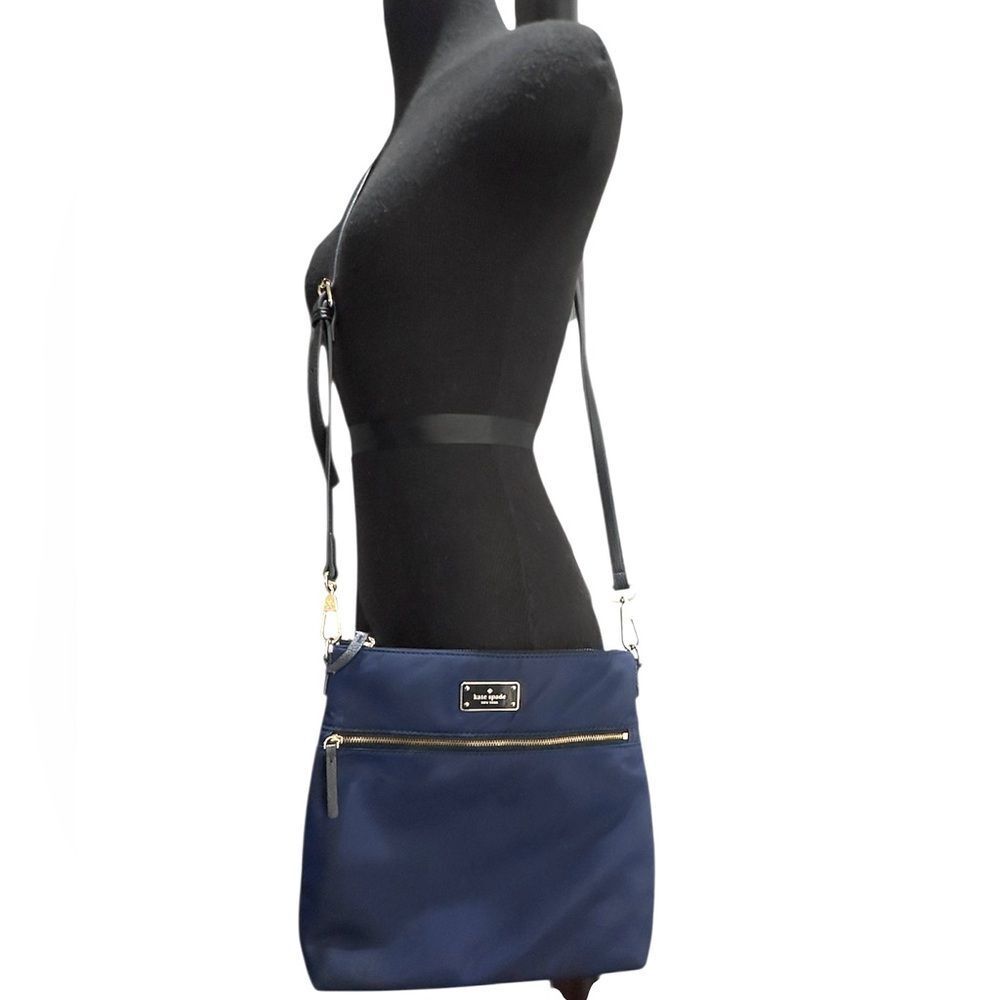 kate spade Navy Blue Crossbody with Gold Hardware